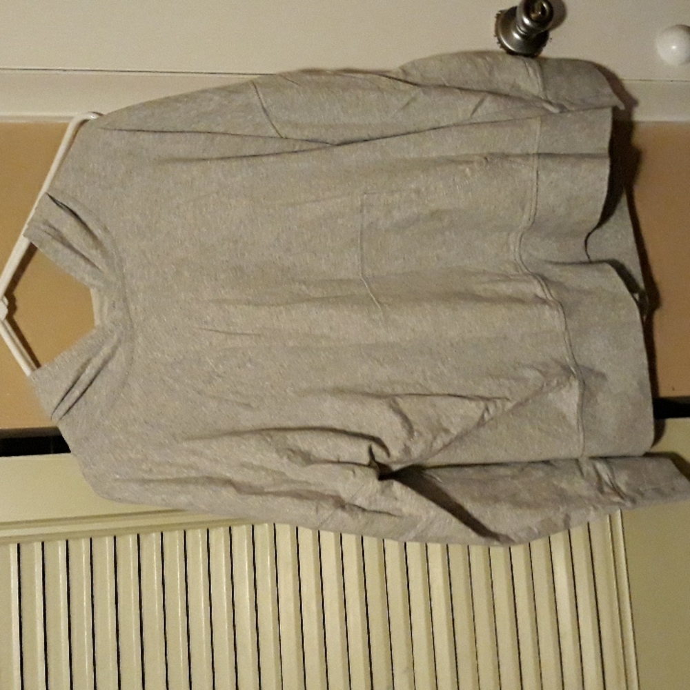 Grey hoodie with arm stripe